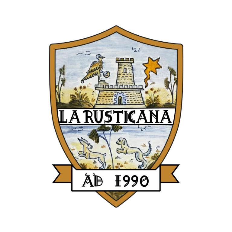 "Logo del Ristorante Pizzeria La Rusticana dal 1990".